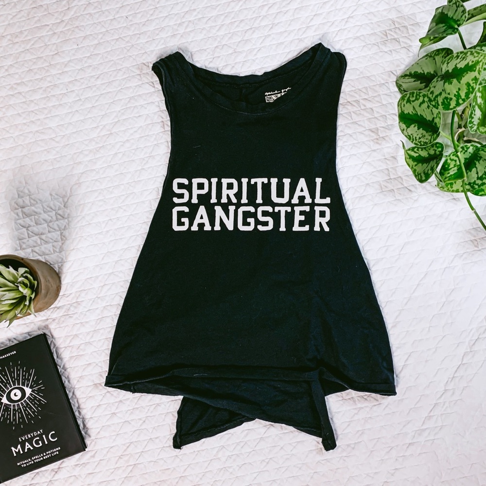 SG Tie-back draped Yoga Workout Tank Top